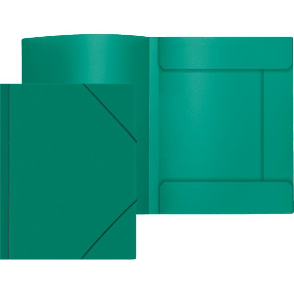 Папка  с резинкой "Attomex" 500мкм, 3 клапана, зеленая