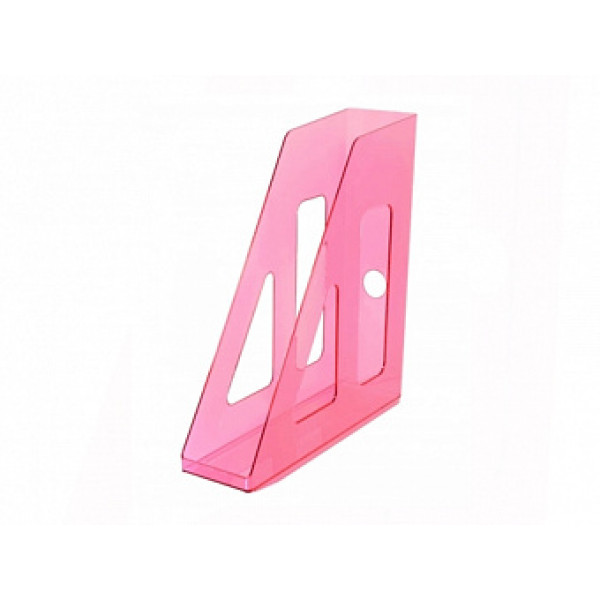 Лоток для бумаг вертикальный Актив розовый CARAMEL, шир 70 мм