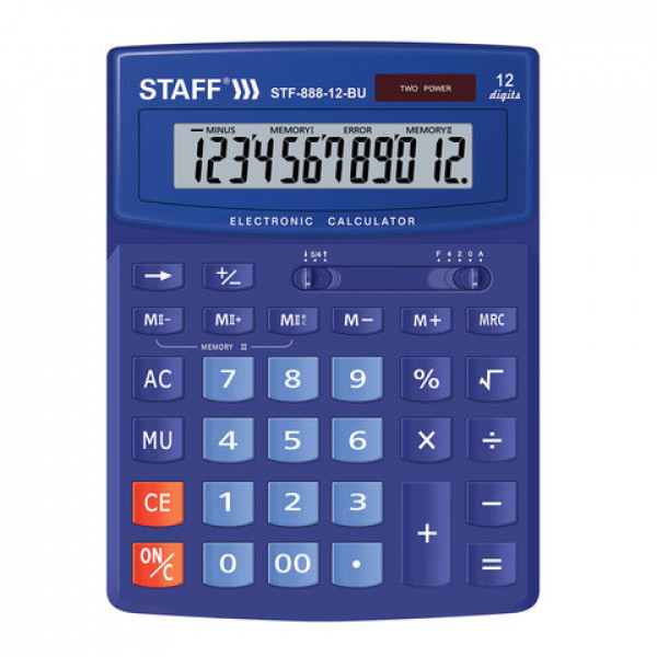 Калькулятор STAFF настол. 12-разр. 200х150мм