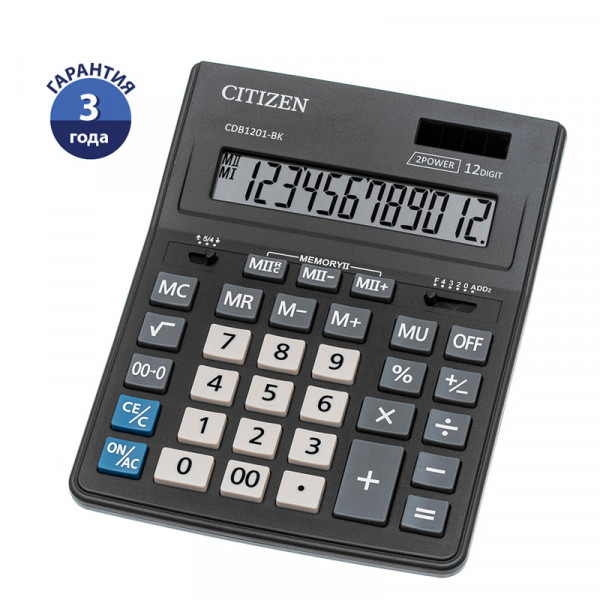 Калькулятор Citizen 12раз. двойное питание 155х205х35 мм