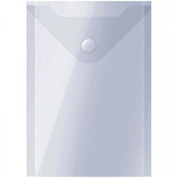 Папка-конверт на кнопке А6 150мкм прозрачная