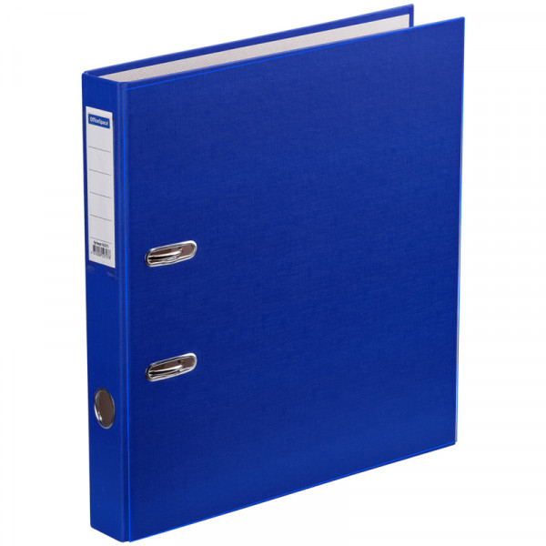 Папка-регистратор 50мм. OfficeSpace синяя, бумвинил, наварной карман
