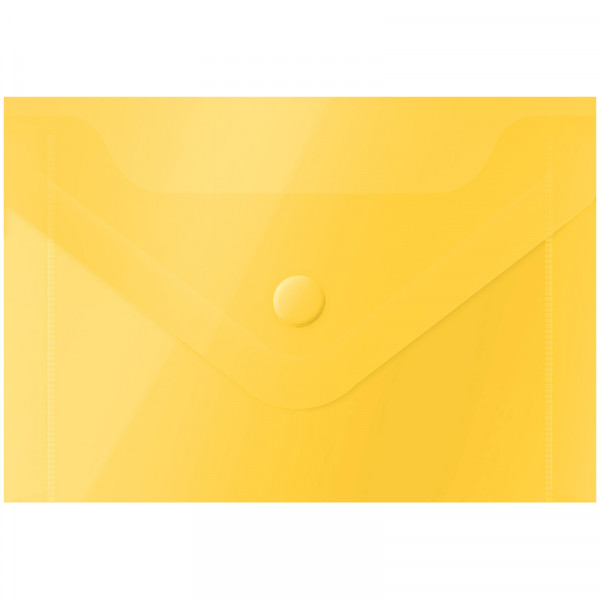 Папка-конверт на кнопке А7 150мкм желтая