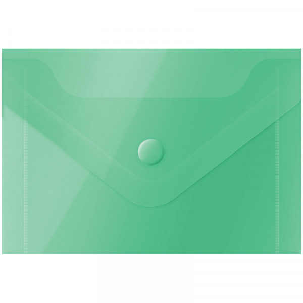 Папка-конверт на кнопке А7 150мкм зеленая