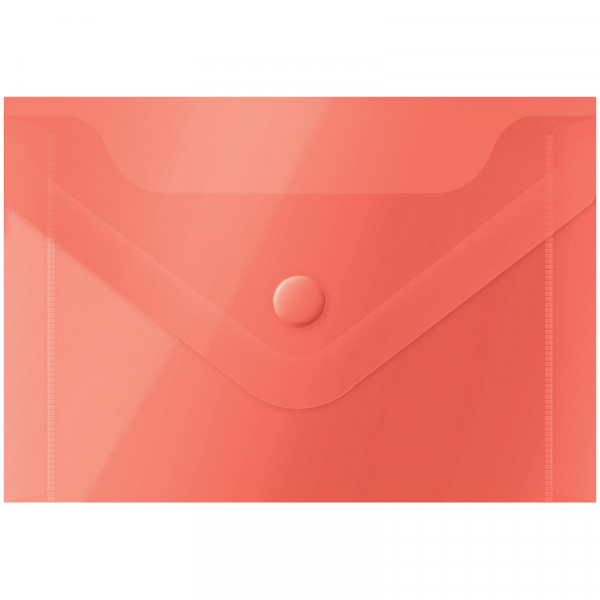 Папка-конверт на кнопке А7 150мкм красный