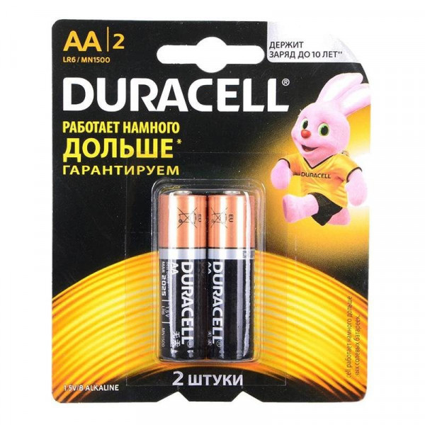 Батарейка Duracell Basic AA LR6 2BL  ЦЕНА ЗА ШТ.
