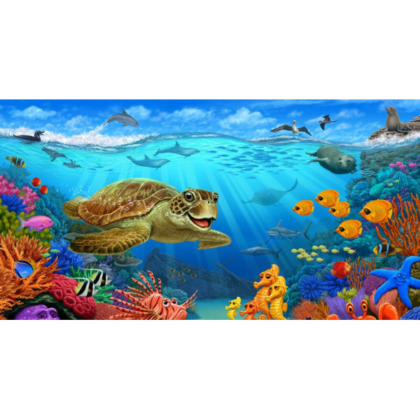 Картина для раскр. по номерам "Обитатели морских глубин" 30*40