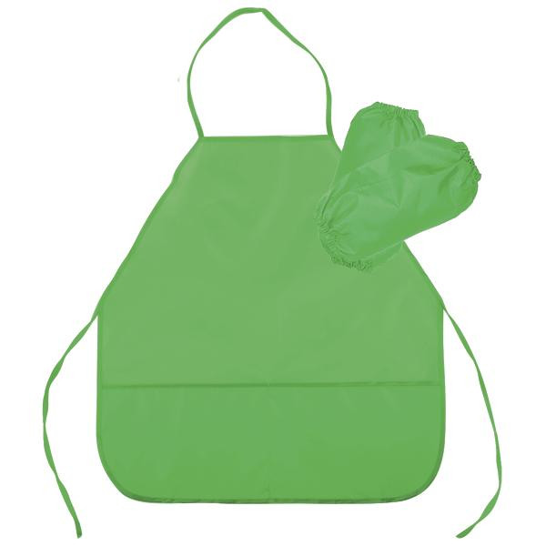 Фартук "deVENTE" 45x54 см водоот. ткань, 3 кармана, с нарукавниками, однотонный зеленый