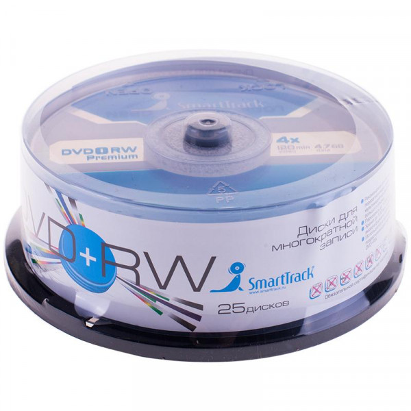 Диск Smart Track 4x Cake Box DVD+RW 4.7Gb