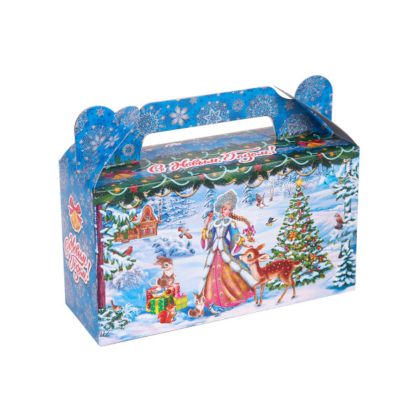 Коробка для конфет Сундучок "Снегурочка" 500 гр