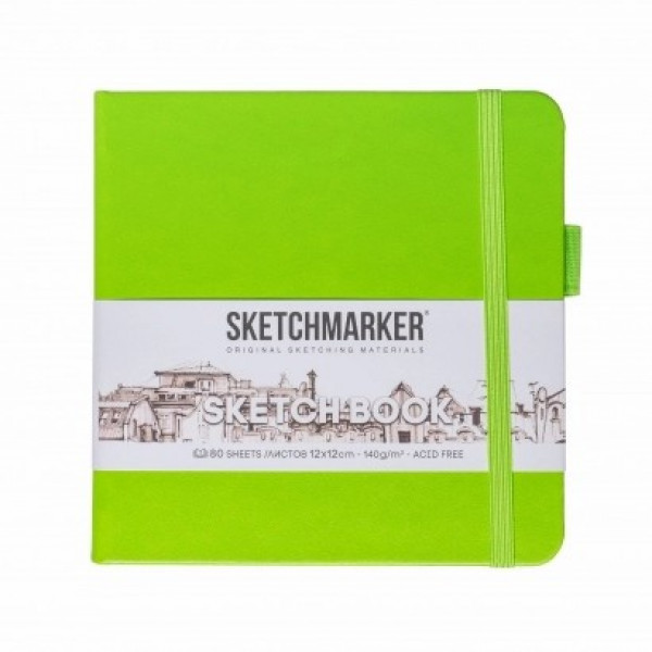 Блокнот для зарисовок 80л. "Sketchmarker. Зеленый луг" 13*21см 140г