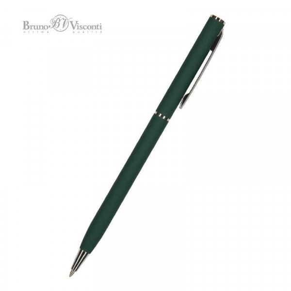 Ручка Palermo шариковая, зеленый мет. корпус 0,7мм синяя, метал. футляр