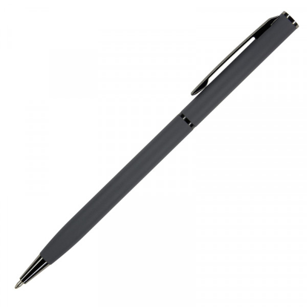 Ручка Palermo шариковая, графитовый мет. корпус 0,7мм синяя, метал. футляр