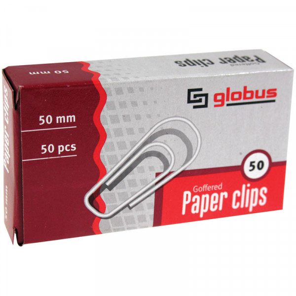 Скрепки гофрированные без покрытия 50мм 50 шт. Globus