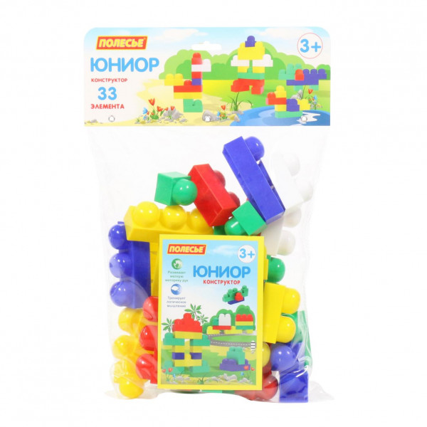 Конструктор Юниор 33 эл. в мешке