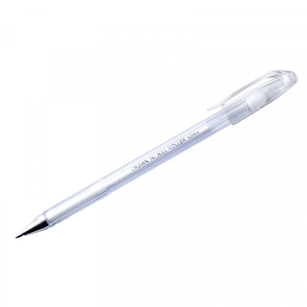 Ручка гелевая пастель белая 0.8мм Crown