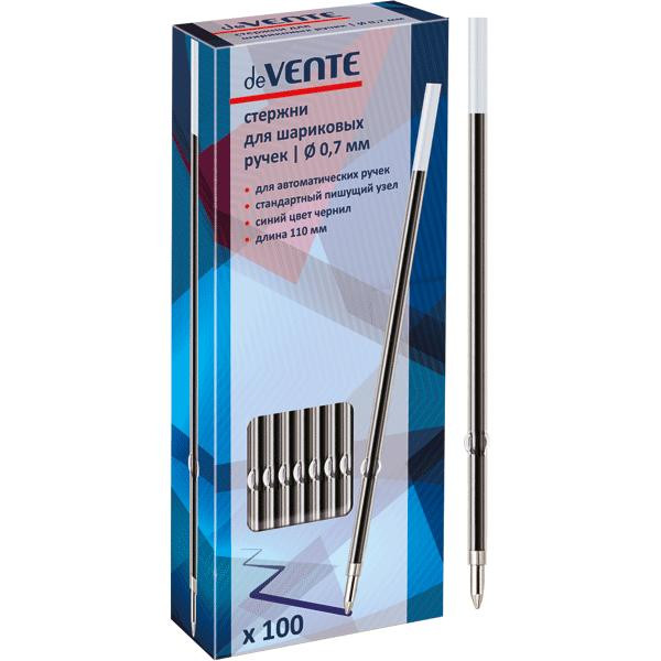 Стержень для авторучек "DeVente" синий, d=0,7 мм, 110мм