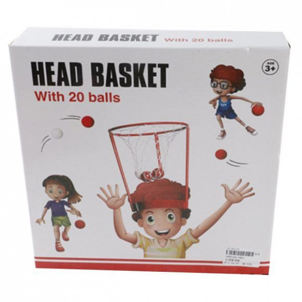 Набор для игры в баскетбол, корзина, фиксатор на голову, мячи 20шт.