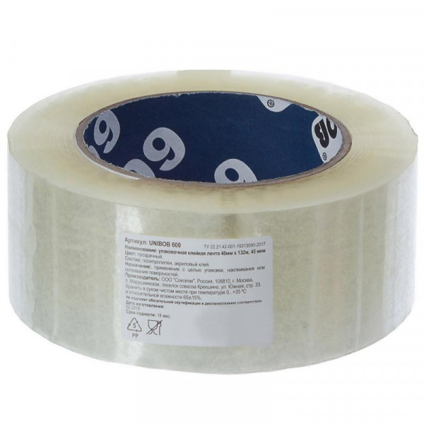 Скотч 48*132 Unibob 600 (прозрачный)
