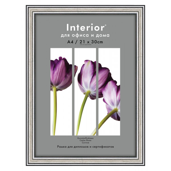 Фоторамка Interion Office 21*30 серебро 290, стекло