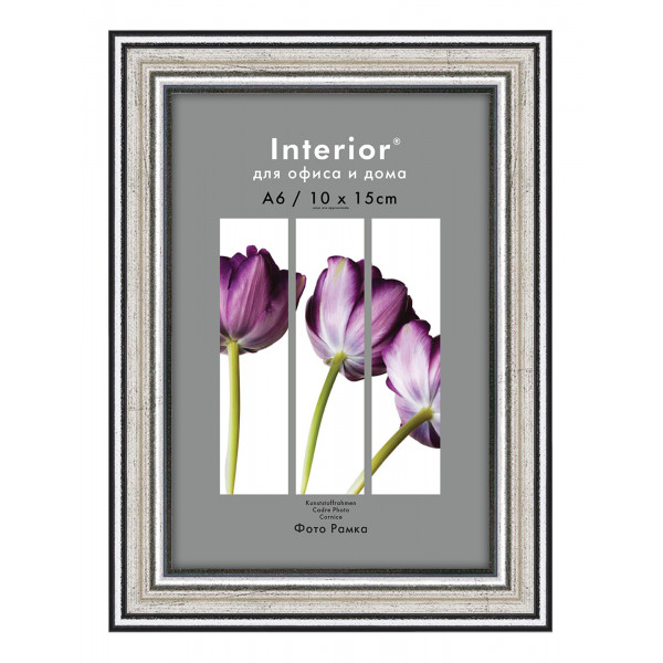 Фоторамка Interion Office 10*15 серебро 290, стекло