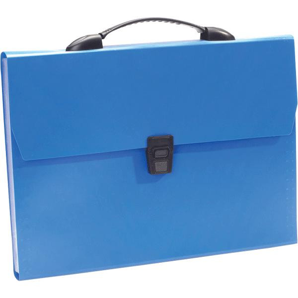 Портфель пластиковый "deVente" А4 на замке 900мкм синий