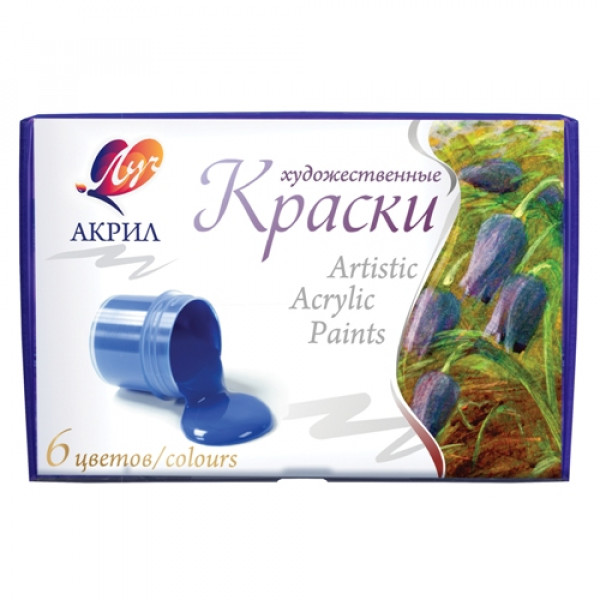 Краски акриловые художественные 6цв. 20мл.