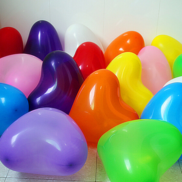 Шар 12" Сердце металлик ассорти.