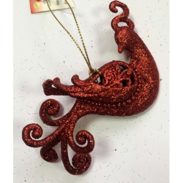 Украшение подвес. "Птица красная"