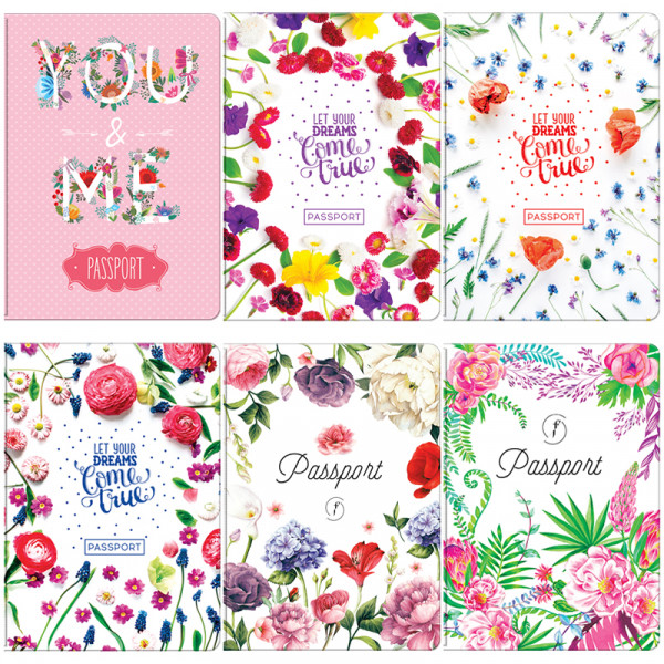 Обложка для паспорта "OfficeSpace" Цветы.