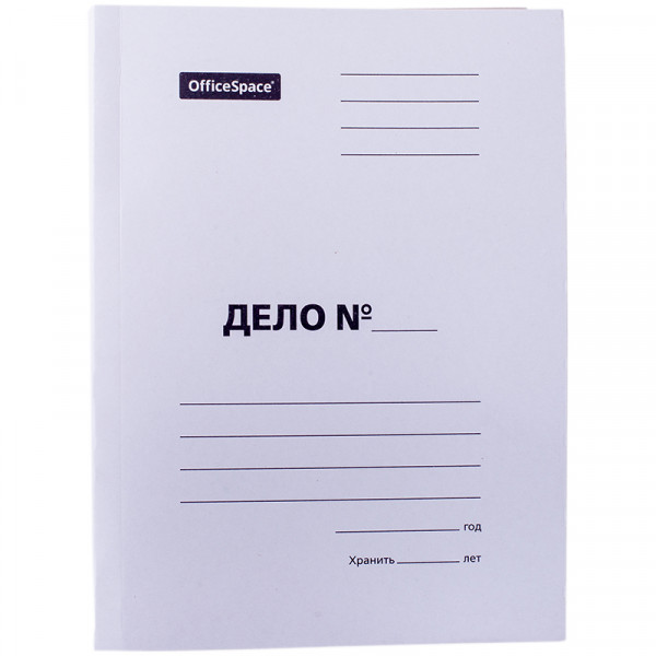Скоросшиватель "Дело" 280г/м белый немелованный, пробитый.