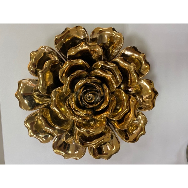 Настенный декор Rose, золотой, керамика. 25*8