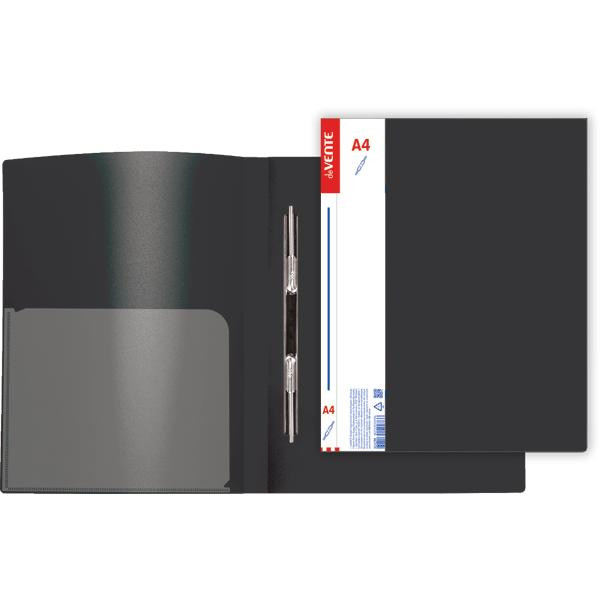 Папка с пруж. скоросшивателем "deVENTE. Daily" А4 700мкм шир кор 15 мм черная