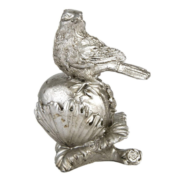 Декоративная фигурка Птичка на орехе из полирезины