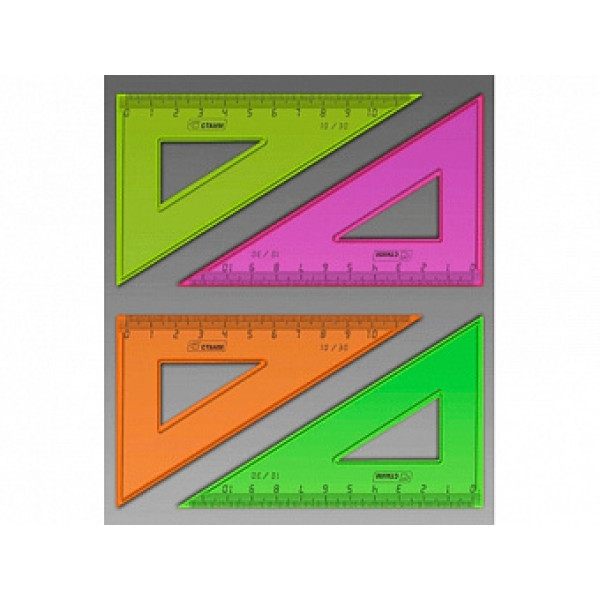Треугольник 10см. 30гр. NEON ассорти