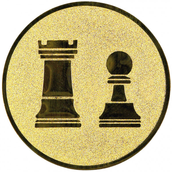 Эмблема Шахматы 25мм золото