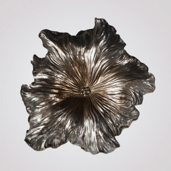 Декор настенный серебряный "Цветок" 48см