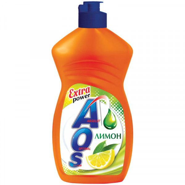 Средство д/посуды AOS 450гр. лимон