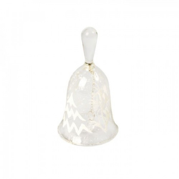 Украшение настольное из стекла прозрачный с узором 5,5*9,5