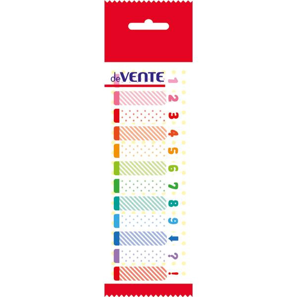 Набор самоклеящихся этикеток-закладок "deVENTE. Цифры" бумажные 48x10 мм, 12x15 л.