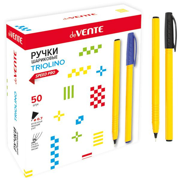 Ручка шариковая "deVENTE. Triolino Sun" d=0,7 мм,  масляной основе, черная