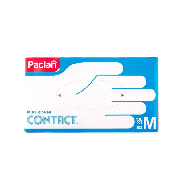 Перчатки виниловые  Paclan  M Contact