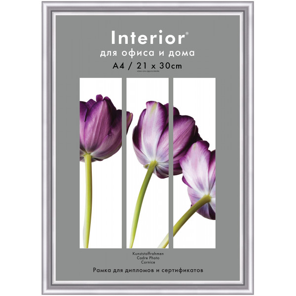 Фоторамка 21*30 Interion Office серебро 590, стекло