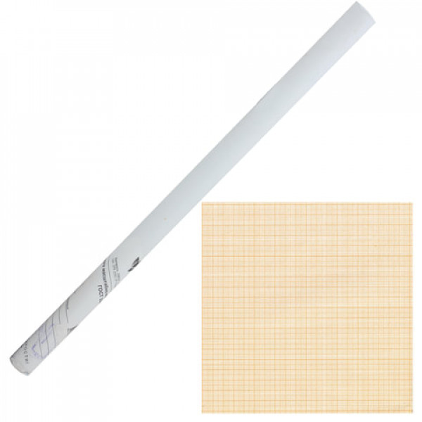 Бумага масштабно-координатная  рулон 878мм*10м оранжевая