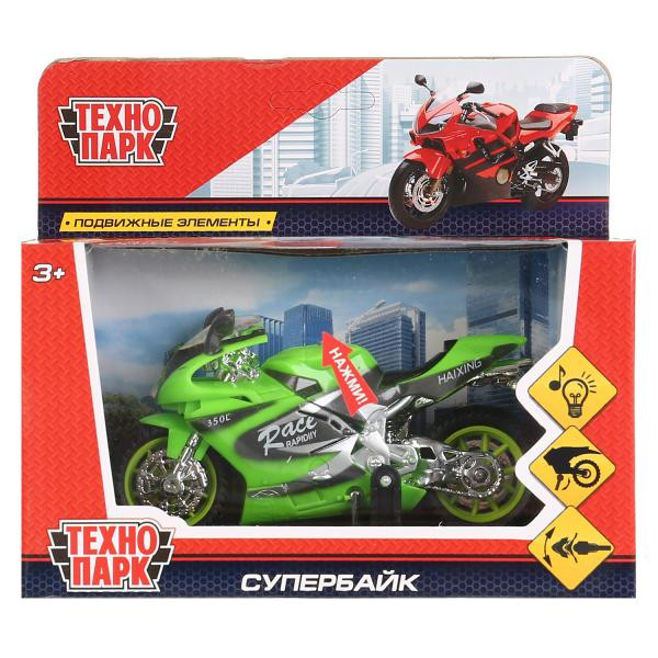 Машина мет.Супербайк 13,5см, свет,звук