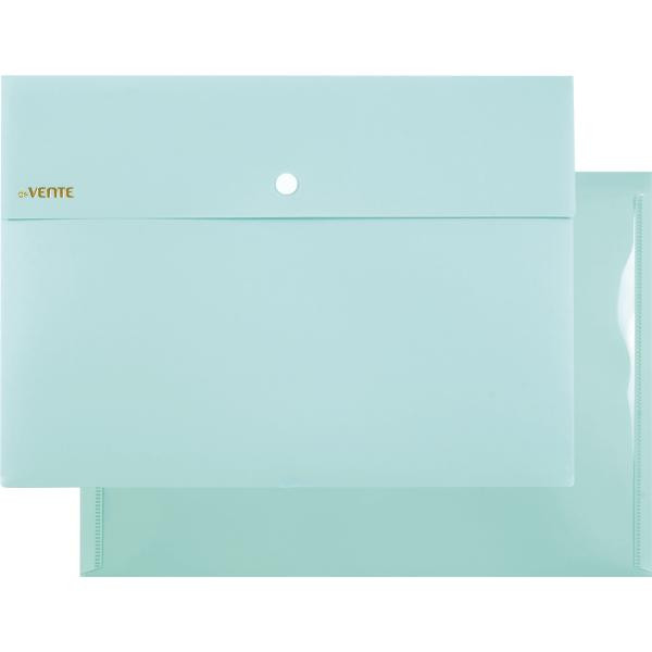 Папка-конверт на кнопке "deVENTE. Pastel" A4 (330x230 мм), 350 мкм, непрозрачная, бирюзовый