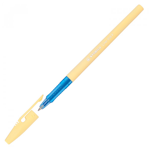 Ручка синяя STABILO LINER PASTEL, корп. ванильный