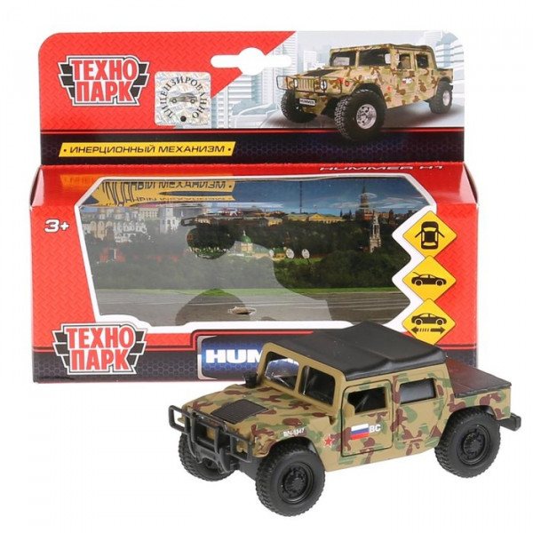 Машина мет. Hummer пикап военный  12см