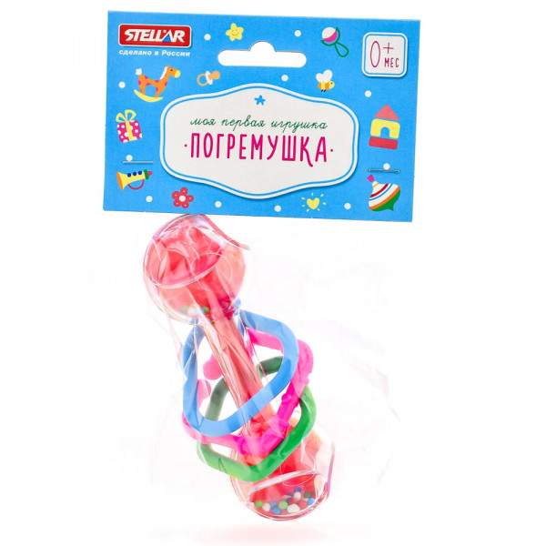 Погремушка "Гантелька прозрачная"