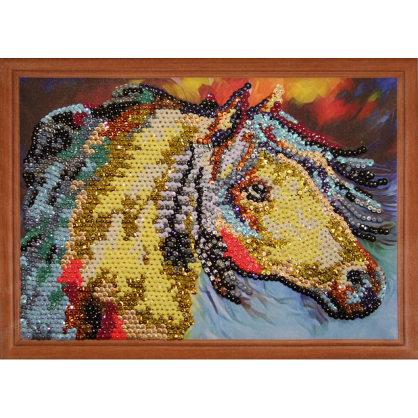 Картина из пайеток "Лошадь"